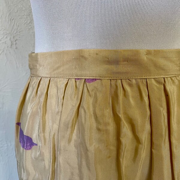 1980s Art Deco skirt / blush with flapper