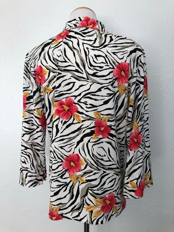1990s zebra button-up / Anna / size Medium - image 7