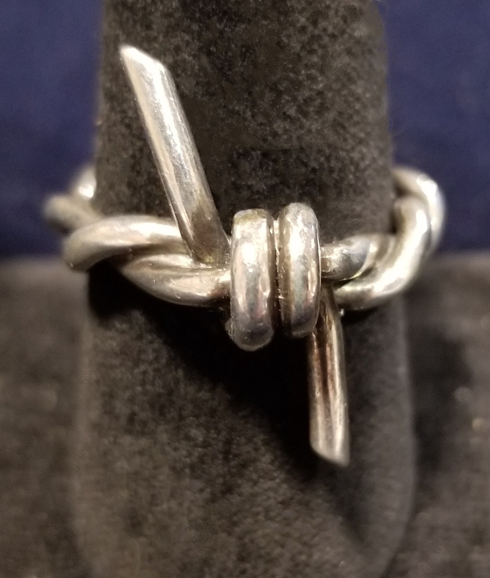 Sterling Silver Barbed Wire Ring Thick Etsy