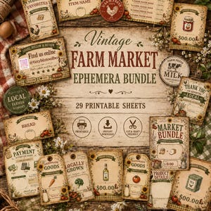 Farmers Market Vendor Kit, printable, Editable Canva Booth Signs, Digital Download