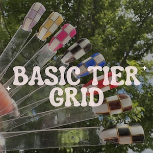 Chrome Grid Press-On Nails | Basic Grid Tier
