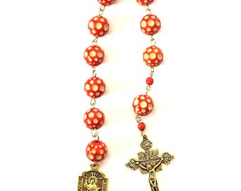 Our Lady and Sacred Heart of Jesus, Blue Single Decade Rosary With Gift ...
