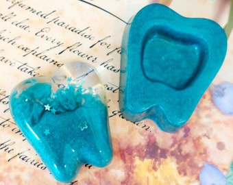 Teal Tooth Fairy Box, First Lost tooth Holder, First Dentist Visit Keepsake