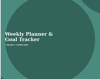 Weekly Planner & Goal Tracker