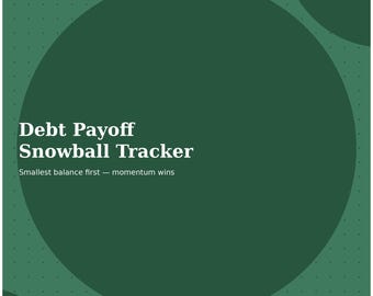 Debt Payoff Snowball Tracker
