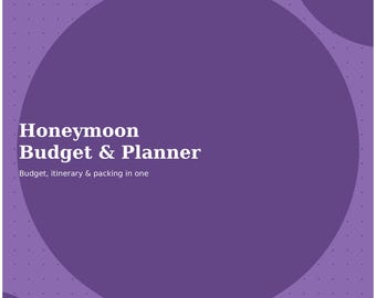 Honeymoon Budget & Planner