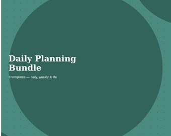 Daily Planner Bundle (5 Templates)