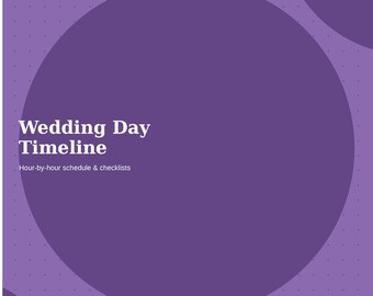 Wedding Day Timeline & Checklist