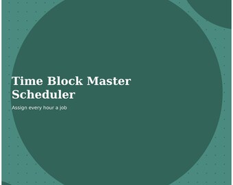 Time Block Master Scheduler