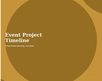 Event Project Timeline