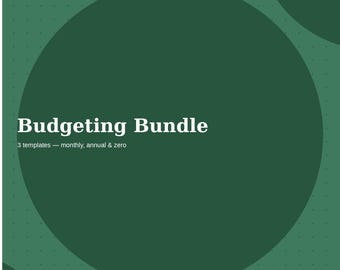 Budgeting Bundle (5 Templates)