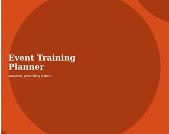 Event Training Planner