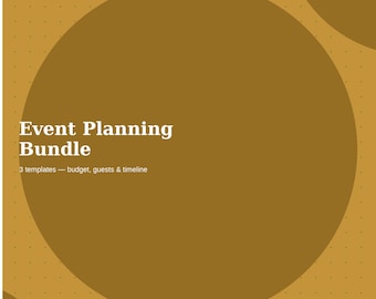 Event Planning Bundle (4 Templates)