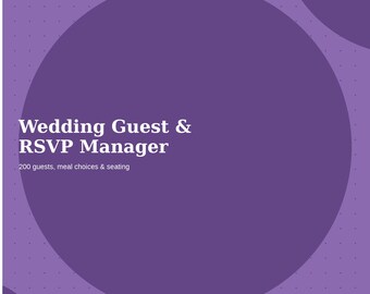 Wedding Guest and RSVP Manager