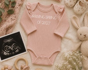 Baby Girl Pregnancy Announcement Background | Blush Pink Floral Digital Reveal (Digital Download)