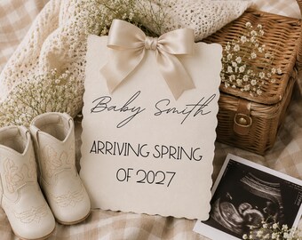 Western Pregnancy Announcement Background | Baby Boots Ultrasound Reveal (Digital Download)