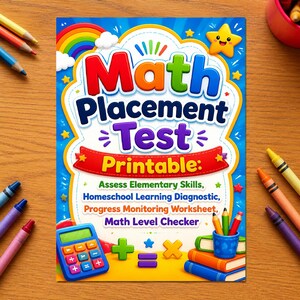 Prueba de nivelación de matemáticas, hoja de trabajo de diagnóstico elemental, evaluación en el aula, comprobador de nivel de habilidad.