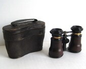 Antique Viennese Opera Glasses in Leather Case