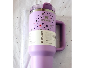 Stanley Purple Stars Tumbler 40oz | Insulated Travel Cup with Straw