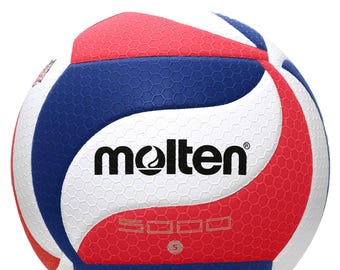 Molten V5M5000-3N FLISTATEC Volleyball Official NCAA Indoor Volleyball Red White Blue PU Microfiber Match Ball Size 5 Professional Game Ball