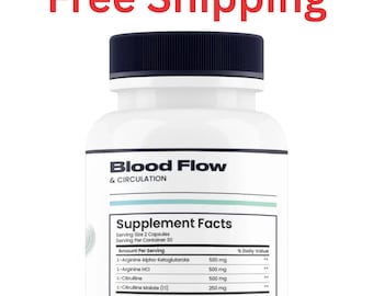 Nature's Pure Blend Nitric Oxide Flow Supplement | 60 Capsules | Circulation Support
