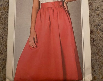 Simplicity E.S.P. 9027 pattern, Size O (12-14-16), Misses' Mock-Wrap Skirt, ca. 1979