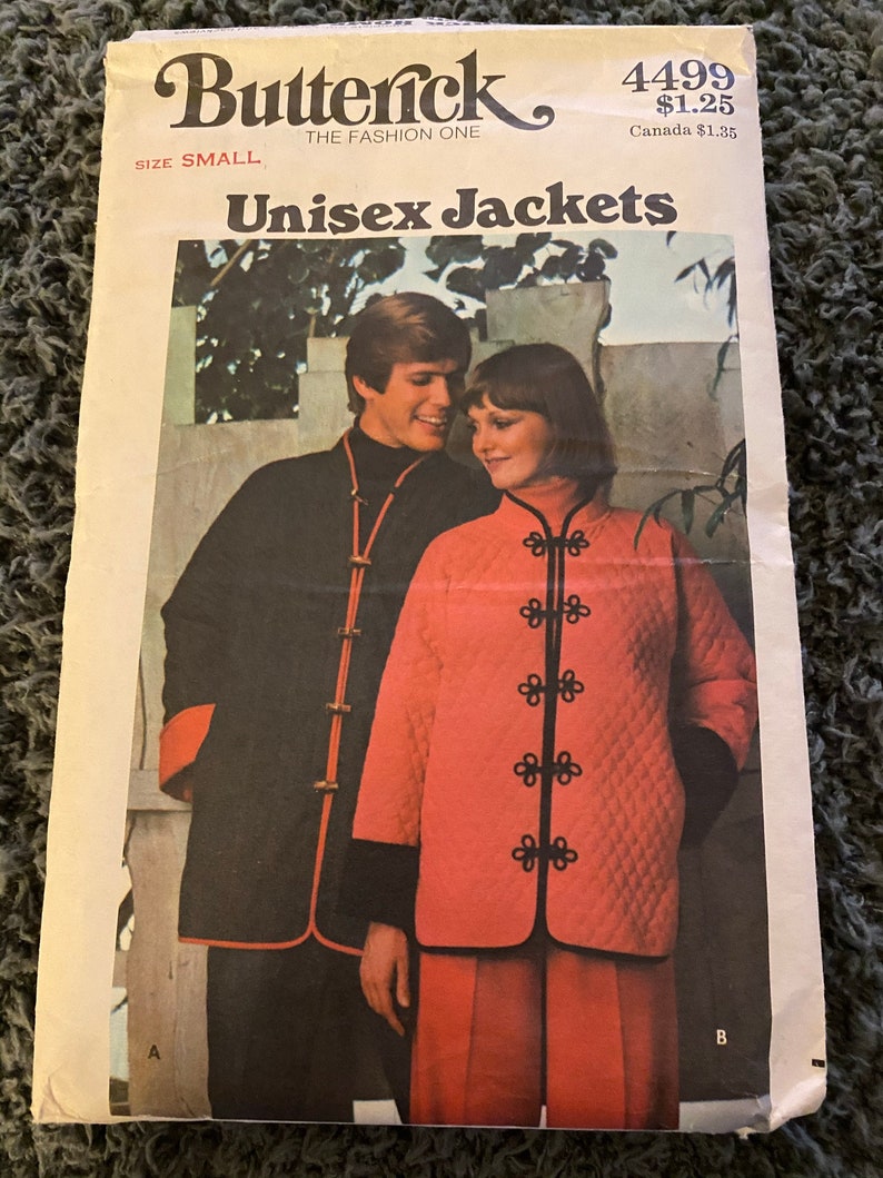 Butterick 4499 Vintage Sewing Pattern, Misses' Jacket, Size Small, ca. 1976 image 1