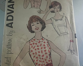 Vintage Advance 9375 Sewing Pattern, Misses&#39; Blouses, Size 12, ca. 1960