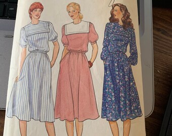 Butterick 4271, Misses&#39; Dress & Belt, Size 12, ca. 1980&#39;s