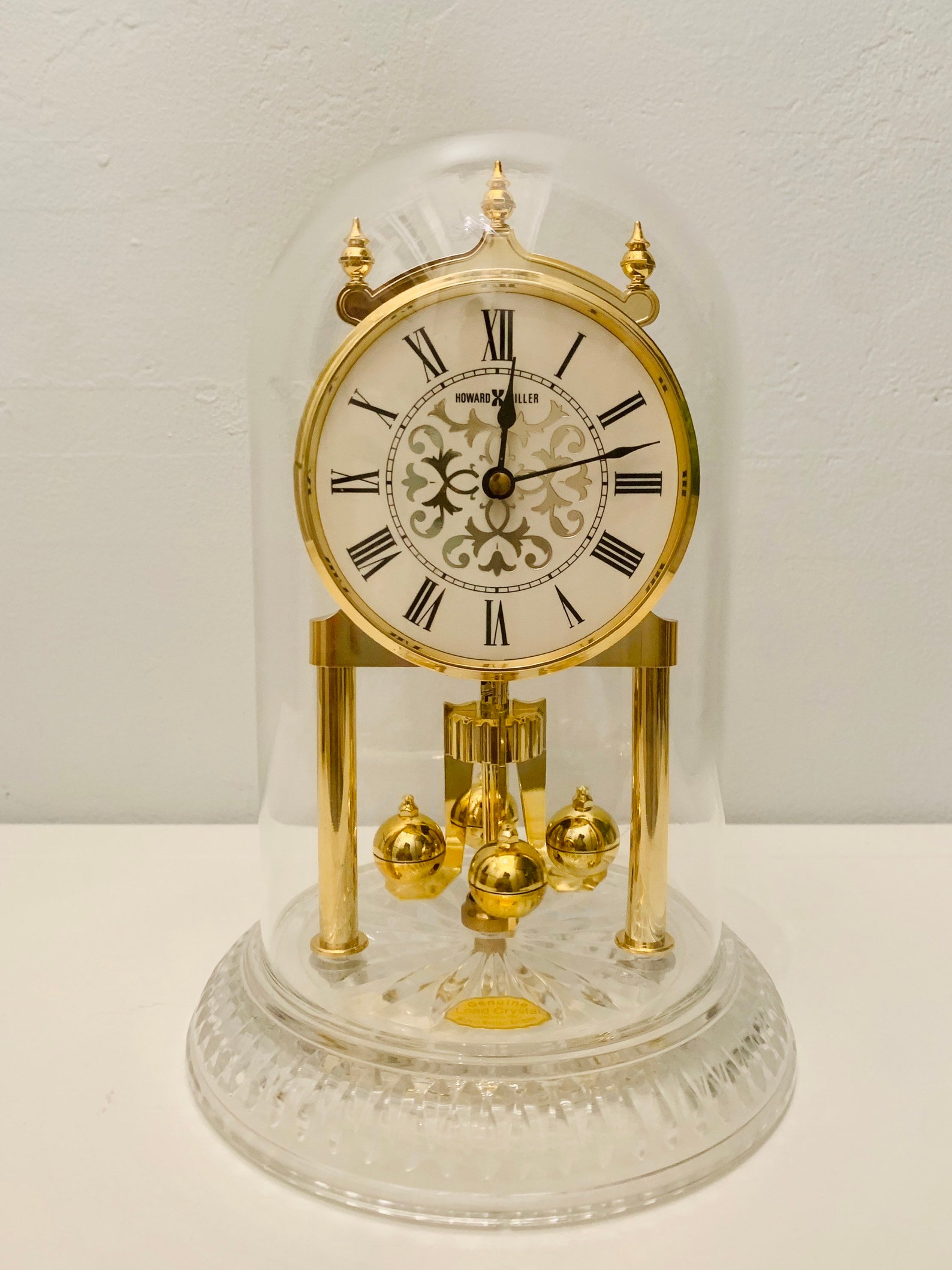 Howard Miller Quartz Table Anniversary Clock Glass DomeWith Etsy