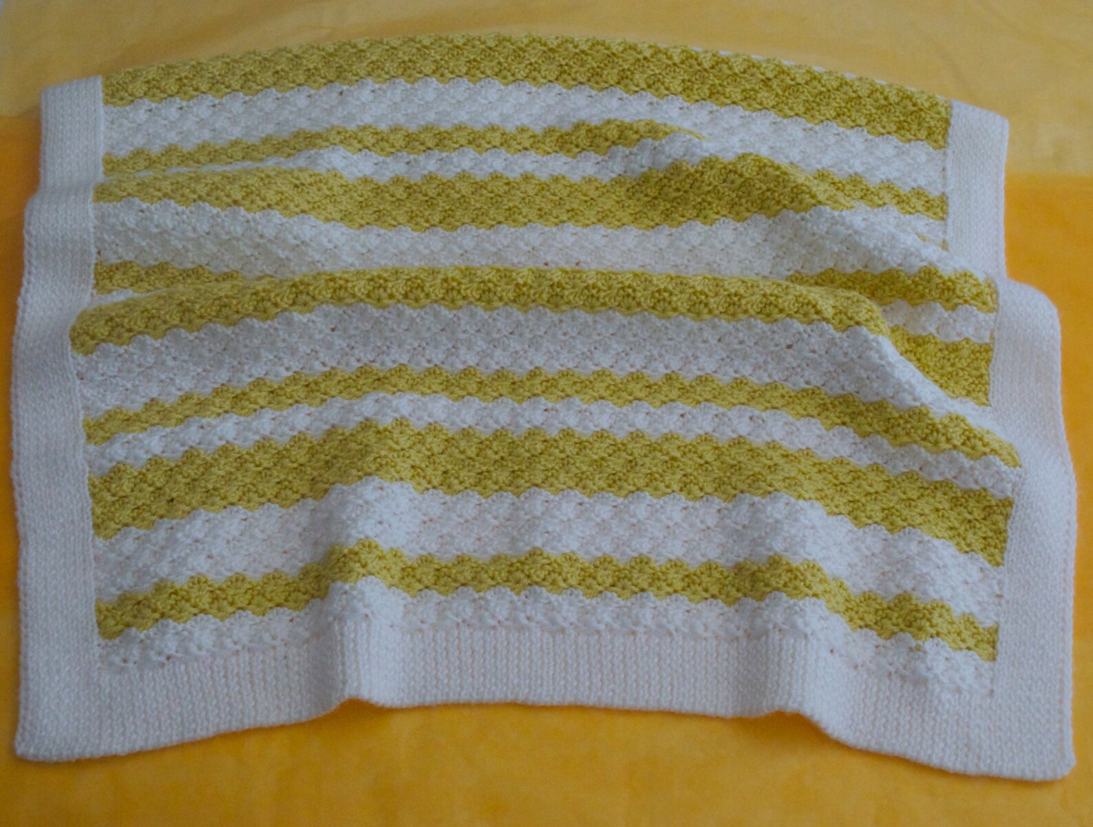 Yellow Baby Blanket Knit Baby Blanket Unisex Newborn Gift Baby Etsy