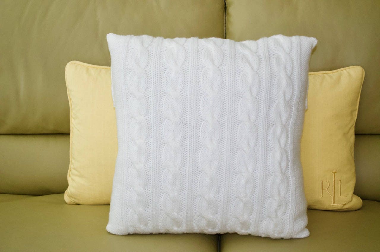 White Pillow Case 18 x 18 Square Pillow Case Etsy
