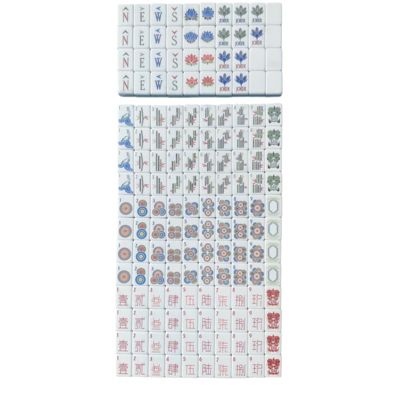 Tiger Stripe 4 Layer Acrylic American Mahjong Set,Premium Crystal Hand Shuffle Tiles,Home Gift Ready,Luxury Portable Travel Set (152 Tiles) image 5
