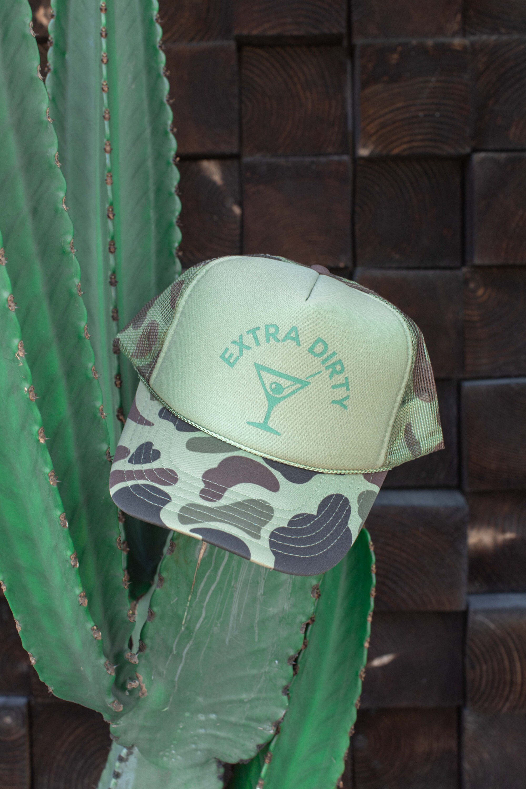 Extra Dirty Martini Day Drinking Camouflage Trucker Hat Cap  display picture 3