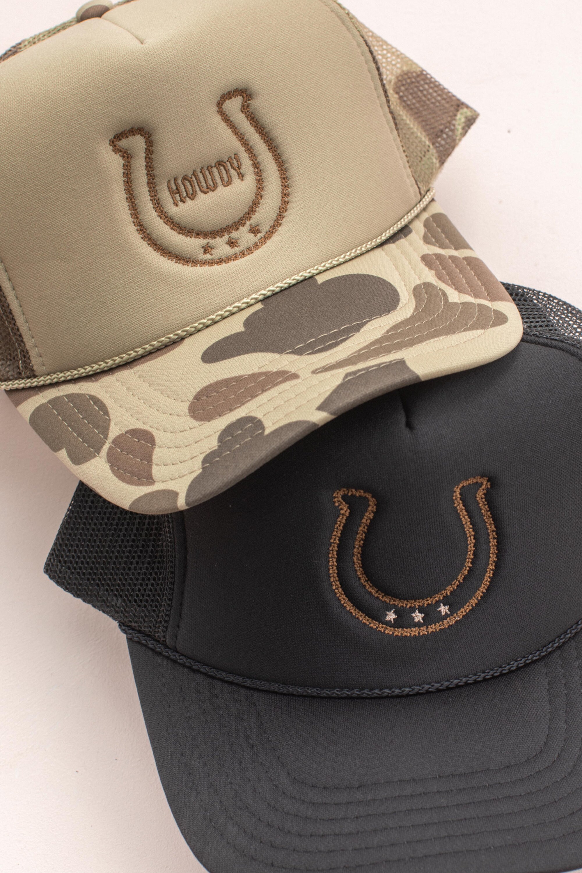 Embroidery Horseshoe Western Trucker Hat Cap - Etsy