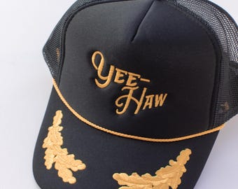 Embroidery Western Yeehaw Cowboy Trucker Hat