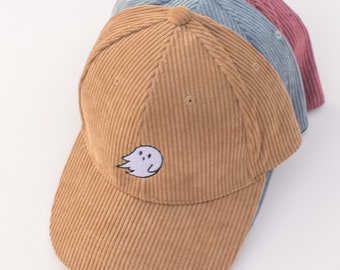 Halloween Fall Embroidery Ghost Corduroy Baseball Hat