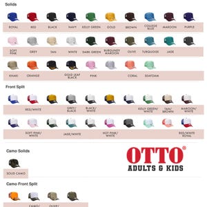 Blank Otto Trucker Hat 5 Panel High Crown Mesh Back Polyester Foam Front
