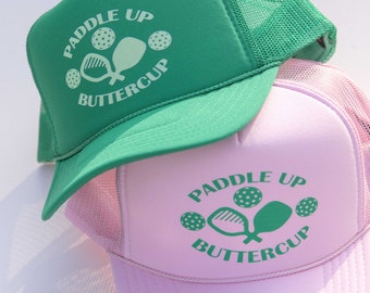 Pickleball Pickerballer Paddle Up Buttercup Trucker Hat