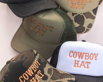 Western Cowboy Embroidery Trucker Hat