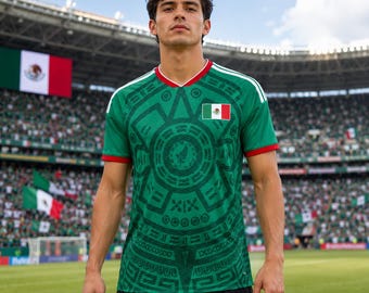 Mexico Soccer Jersey, Aztec Fan Gear, World Cup 2026 Football Shirt