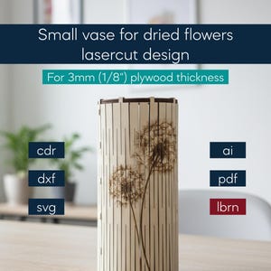 Small plywood vase lasercut design