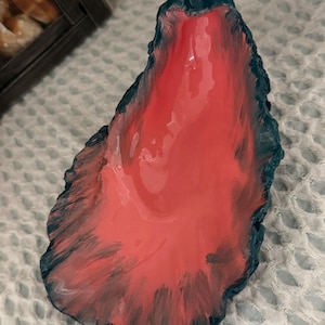 Large Hand Painted Oyster Shell Dish | Coastal Jewelry Holder | Coastal Decor | Beach Home Gift