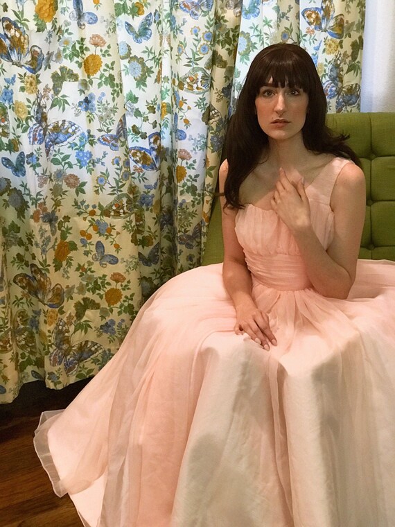 prom dress with skirt attached