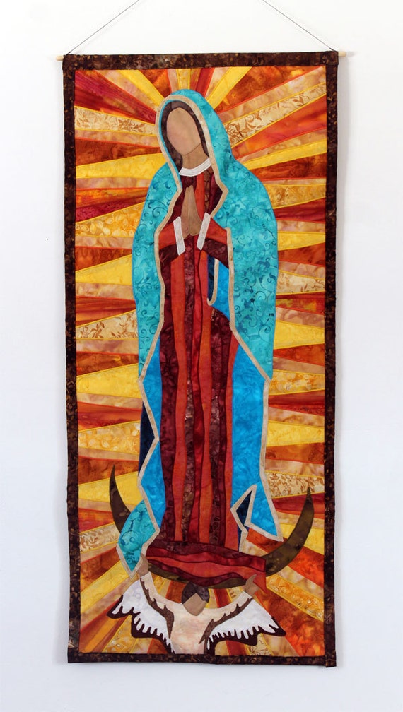 Our Lady of Guadalupe art quilt wall hanging Etsy