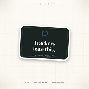 Funny Privacy Sticker, Trackers Hate This Weatherproof Vinyl Laptop Decal, Adblock Cybersecurity Gift, Anti Tracking Pihole Nerd Gift