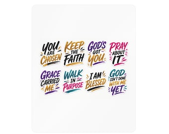 Pegatinas de vinilo troqueladas con frases inspiradoras de las Escrituras / Pegatinas motivacionales de fe