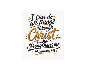 Todo lo puedo en Cristo que me fortalece Filipenses 4:13 (pegatina/vinilo)
