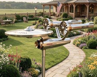 Star Trek USSEnterprise NCC-1701 Windspiel,Windskulptur Yard Art,Kinetische Metall Gartenskulptur Einzigartige Outdoor Yard Art für Trekkies