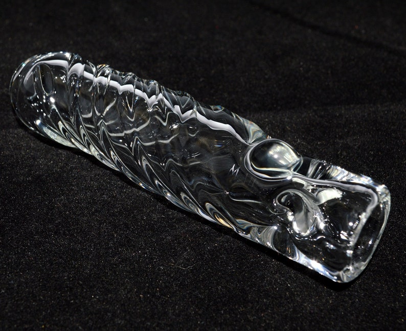 Heady Twisted Ice Pinch Chillum Handblown Glass Made to Order image 3